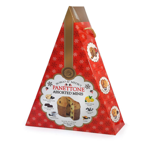 Borgo De Medici Assortment of 6 Mini Panettone Cakes in Gift Box 600g