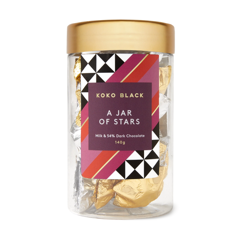 A Jar Of Stars Milk & 54% Dark 140g - Koko Black