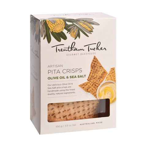 Artisan Pita Crisps - Olive Oil & Sea Salt 100g - Trentham Tucker