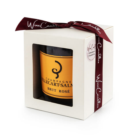 Billecart - Salmon Brut Rose  Champagne & Strawberries Candle - Wine Candles