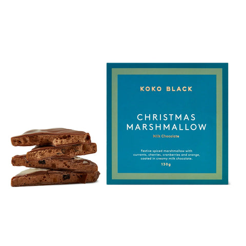 Christmas Marshmallow Inbetween Milk Chocolate 130g - Koko Black