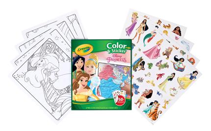 Disney Princess Colour & Sticker book - Crayola