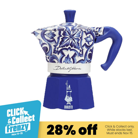 Dolce & Gabbana Mediterranean Blue Bialetti Moka Express 3 Cup - Bialetti