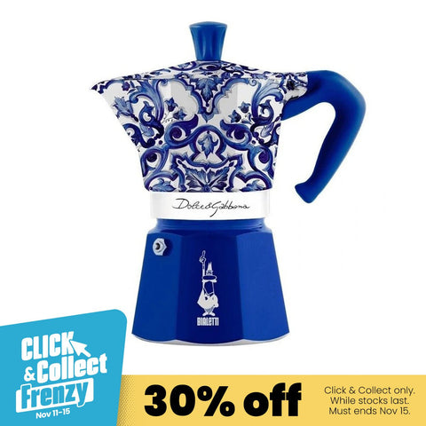 Dolce & Gabbana Mediterranean Blue Bialetti Moka Express 6 Cup - Bialetti