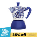 Dolce & Gabbana Mediterranean Blue Bialetti Moka Induction 6 Cup - Bialetti