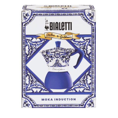 Dolce & Gabbana Mediterranean Blue Bialetti Moka Induction 6 Cup - Bialetti