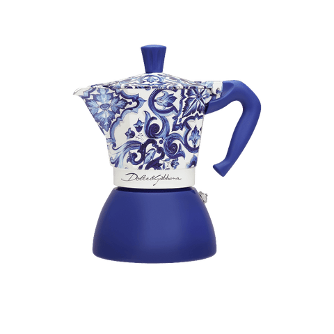 Dolce & Gabbana Mediterranean Blue Bialetti Moka Induction 6 Cup - Bialetti