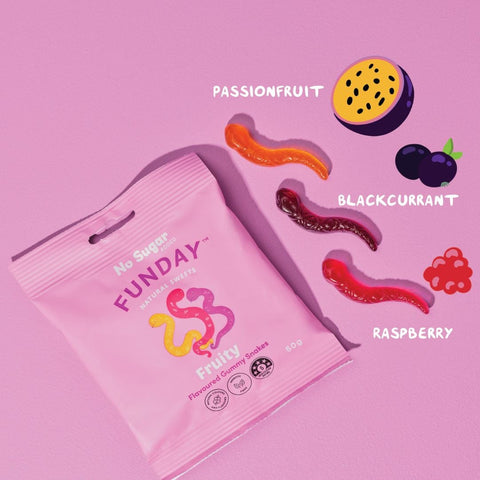 Fruity Gummy Snakes 50g - Funday Natural Sweets