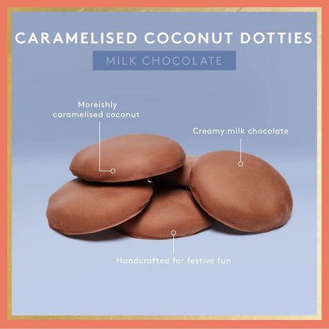 Milk Caramelised Coconut Dotties Cube 70g - Koko Black