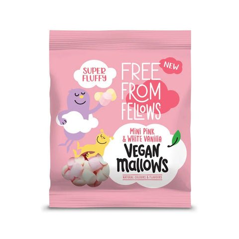 Mini Pink & White Vanilla Marshmallows 105g (VG) - Free From Fellows