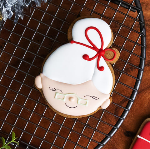 Mrs Claus Gingerbread Cookie - Hey There Cookie! by Cake in the Afternoon