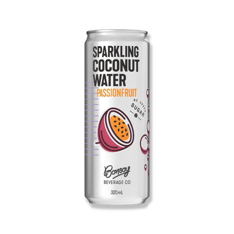 Passionfruit Sparkling Coconut Water - Box Of 12 - Bonsoy