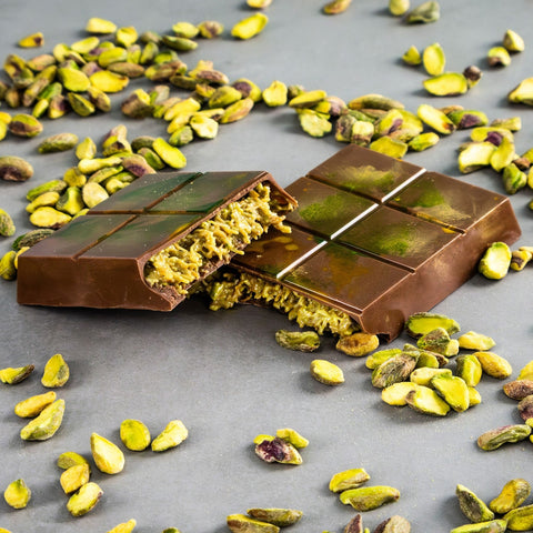 Pistachio Kunafa Chocolate Block (2 pack) - Choced