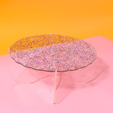 Plateau Gateau 3-Piece Cake Stand (Glitter / Clear)-Cake & Candle-iPantry-australia