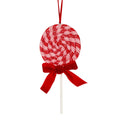 Red & White Swirl Lollipop Hanging - Holly And Ivy