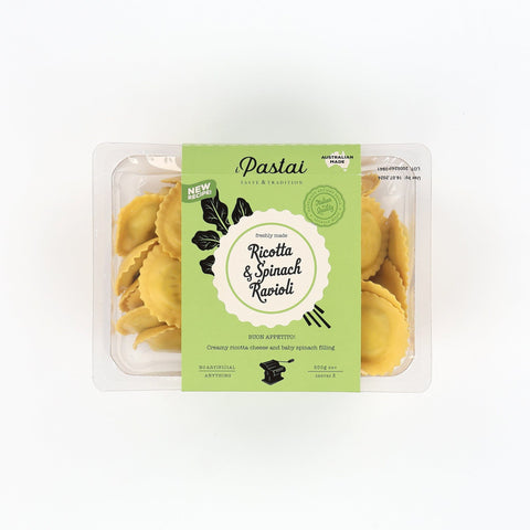 Ricotta & Spinach Ravioli 500g-iPastai-iPantry-australia