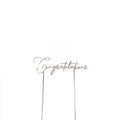 Silver Metal Cake Topper - Congratulations-Cake & Candle-iPantry-australia