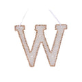 Sparkling Letter W - Holly And Ivy