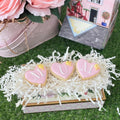Trio M.U.M. Hearts Pink Letter Cookies (3pk)-Hey There Cookie! by Cake in the Afternoon-iPantry-australia