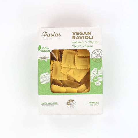 Vegan Ravioli Spinach & Ricotta Cheese 300g-iPastai-iPantry-australia