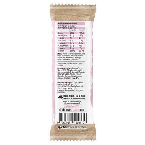 Vita Werx Protein Bars - White Choc 35g - White Choc - Vita Werx