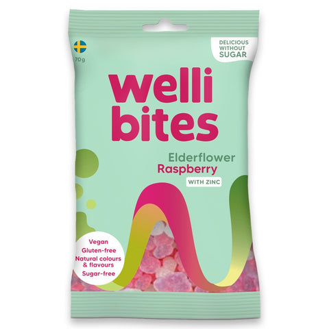 Wellibites Elderflower & Raspberry 70g - Wellibites