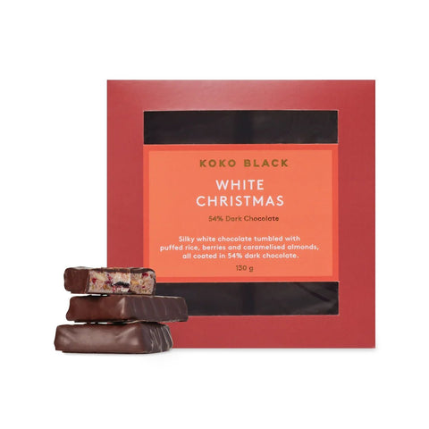 White Christmas Inbetween 54% Dark Chocolate 130g - Koko Black