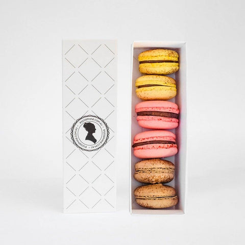 Amour de Chocolat Macarons Gift Box 6Pk-Indulgence-By Josephine-iPantry-australia
