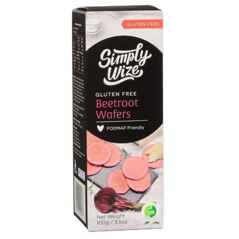 Beetroot Wafers 100g (GF)-Simply Wize-iPantry-australia