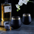 Brass & Black Whisky Glasses 400ml-Clinq-iPantry-australia
