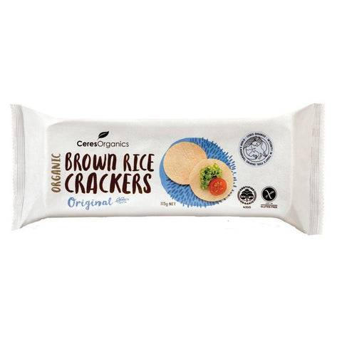Brown Rice Crackers Original 115g-Catering Entertaining-Ceres Organics-iPantry-australia