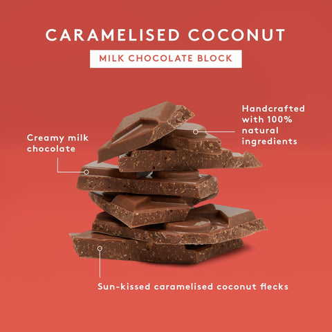 Caramelised Coconut Milk Chocolate Block 80g-Indulgence-Koko Black-iPantry-australia