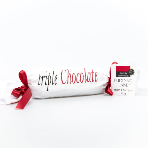 Christmas Triple Chocolate Pudding Log 500g-Pudding Lane-iPantry-australia