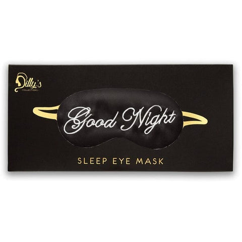 Eye Mask - Goodnight Satin Black-Dilly's Collections-iPantry-australia