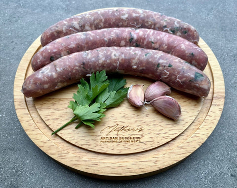 Free Range Maltese Sausages (Approx. 500g - 3 Sausages)-Mathews Butcher-iPantry-australia