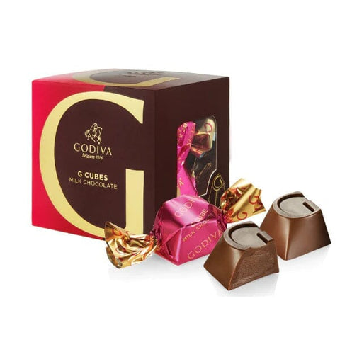 G Cube Milk Chocolate 5p 40g-Indulgence-Godiva-iPantry-australia