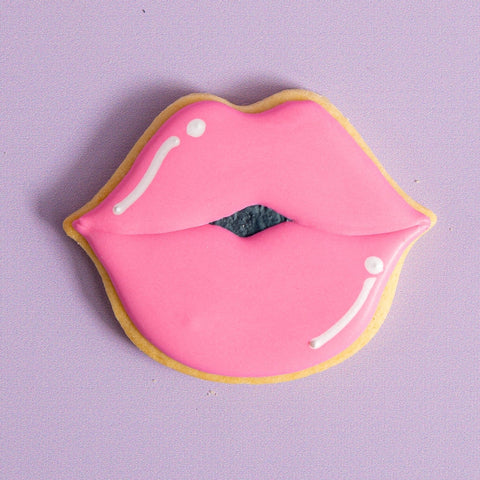 Hot Pink Lips Cookie-Hey There Cookie! by Cake in the Afternoon-iPantry-australia