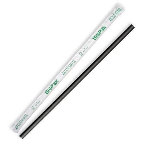 Individually Wrapped Black BioStraws - Each-CATERING IN MELBOURNE-FIG-iPantry-australia