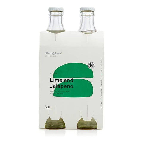 Lime & Jalapeno Lo-Cal Soda 300ml x (4 Pack)-Beverages-StrangeLove-iPantry-australia