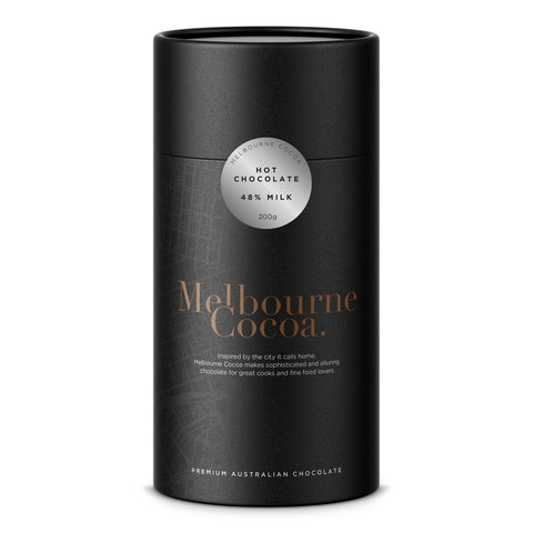 Melbourne Cocoa Hot Chocolate 48% Milk 200g-Melbourne Cacoa-iPantry-australia