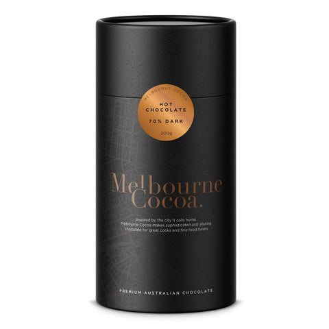 Melbourne Cocoa Hot Chocolate 70% Dark 200g-Melbourne Cacoa-iPantry-australia