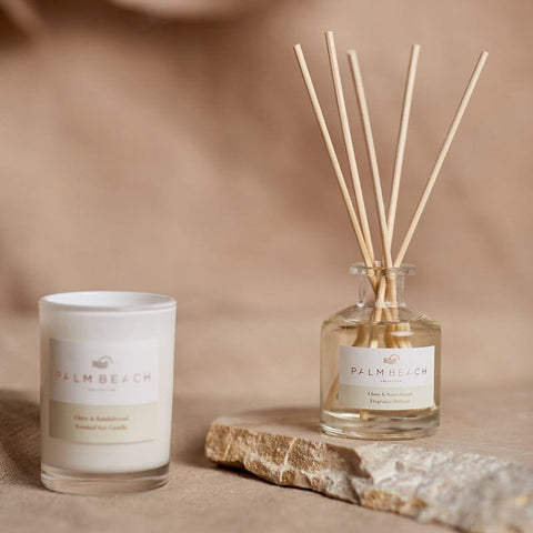 Mini Candle & Diffuser Clove & Sandalwood Gift Pack-Palm Beach Collection-iPantry-australia