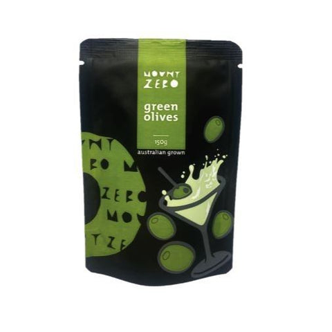 Green Olives in Brine 150g-Catering Entertaining-Mount Zero Olives-iPantry-australia