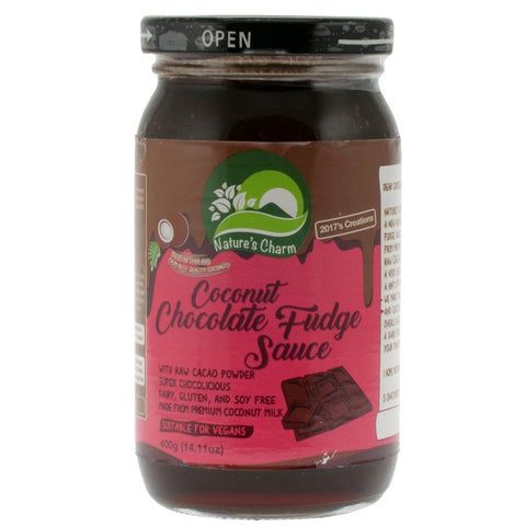 Nature's Charm Coconut Chocolate Fudge Sauce 400g-Pantry-Nature's Charm-iPantry-australia