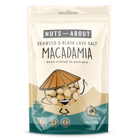 Nuts About Seaweed & Black Lava Macadamia Nuts 35g-Pantry-Nuts About-iPantry-australia