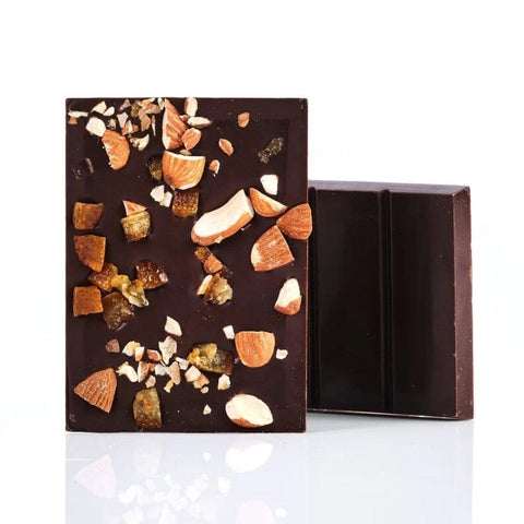 Orange & Almond Chocolate Bar 50g-Indulgence-Cacao-iPantry-australia