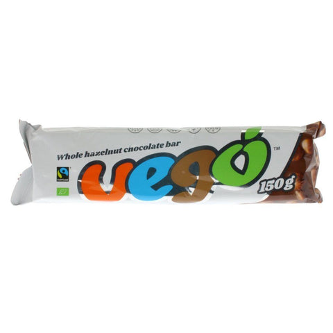 Organic Whole Hazelnut Chocolate Bar, 150g-Indulgence-Vego-iPantry-australia