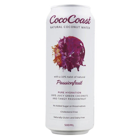 Passionfruit Coconut Water 500ml (6 Pack)-Beverages-Coco Coast-iPantry-australia