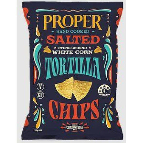 Proper Salted Tortilla Chips 170g-Indulgence-Proper Crisps-iPantry-australia