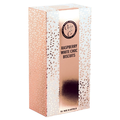 Raspberry & White Choc Biscuits 75g-Ogilvie and Co Fine Food-iPantry-australia